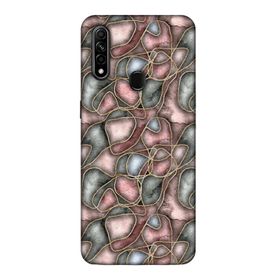 Lopard Samsung Galaxy A31 Uyumlu Romans Roze Altın Telefon Kılıfı
