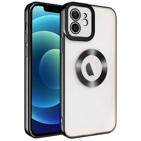 Lopard Siyah iPhone 11 Uyumlu Kamera Korumalı Silikon Logo Açık Arka Kapak Kılıf