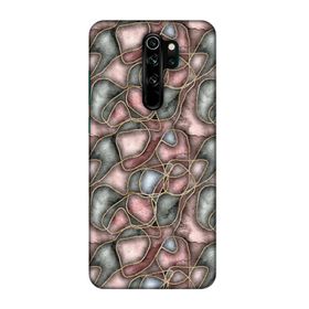 Lopard Xiaomi Redmi Note 8 Pro Uyumlu Romans Roze Altın Telefon Kılıfı