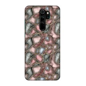 Lopard Xiaomi Redmi Note 8 Pro Uyumlu Romans Roze Altın Telefon Kılıfı
