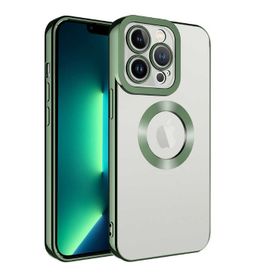 Lopard Yeşil iPhone 11 Pro Uyumlu Kamera Korumalı Silikon Logo Açık Arka Kapak Kılıf