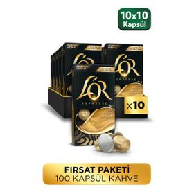 L'or 10'lu Vanilya Aromalı Nespresso Uyumlu Alüminyum Kapsül Kahve