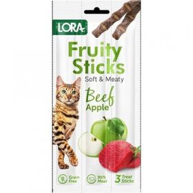 Lora 3x5 gr Sığır Etli Elmalı Stick Kedi Ödülü