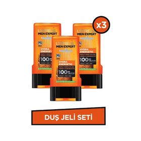 L'Oréal Paris 3x300 ml Men Expert Hydra Energetic Duş Jeli