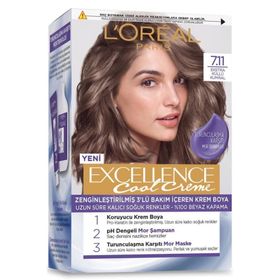 L’Oréal Paris Excellence Cool Creme 7.11 Ekstra Küllü Kumral 3x96 ml Saç Boyası