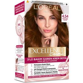 L'Oréal Paris Excellence Creme 4.54 4x192 ml Koyu Kızıl Kahve Saç Boyası