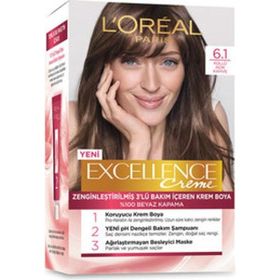 L'Oréal Paris Excellence Creme 6.1 Küllü Açık Kahve 3x192 ml Saç Boyası