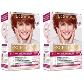 L'Oréal Paris Excellence Creme 6.46 Kızıl Bakır 2x192 ml Saç Boyası