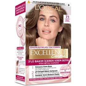 L'Oréal Paris Excellence Creme 7.1 Kumral Küllü 4x192 ml Saç Boyası