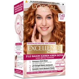 L'Oréal Paris Excellence Creme 7.43 Sultan Bakırı 4x192 ml Saç Boyası