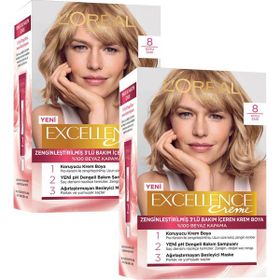 L'Oréal Paris Excellence Creme 8 Koyu Sarı 2'li Saç Boyası