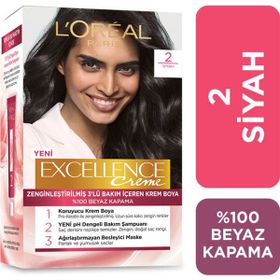 L'Oréal Paris Excellence Creme No:2 Siyah Krem Saç Boyası