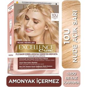 L’Oréal Paris Excellence Creme Nude Renkler 10U Nude Açık Sarı Saç Boyası