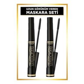 L'Oréal Paris Loreal Paris Telescopic Carbon Black Maskara Telescopic Gold Maskara Siyah 2'li Set