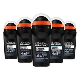L'Oréal Paris Men 50 ml Expert Carbon Protect Anti Perspirant 5'li Roll On Deodorant Seti