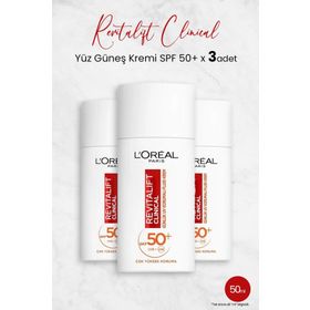 L'Oréal Paris Revitalift Clinical SPF50+ 3x50 ml Yüz Güneş Kremi