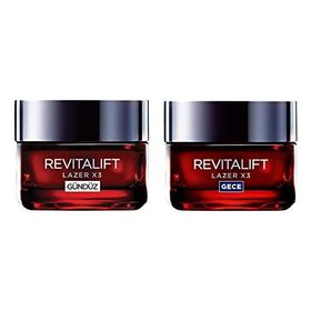 L'Oréal Paris Revitalift Lazer X3 Yoğun Yaşlanma Karşıtı Gece Gündüz Bakım Kremi Seti