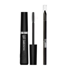 L'Oréal Paris Telescopic Lift Maskara 900 Deep Onyx Siyah Tattoo Liner Jel Göz Kalemi