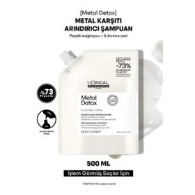 L'Oréal Professionnel Metal Detox İşlem Görmüş ve Yıpranmış Saçlar İçin 500 ml Metal Karşıtı Arındırıcı Refill Şampuan