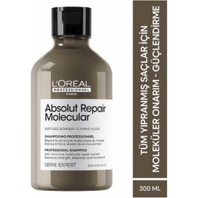 L'Oréal Professionnel Paris Serie Expert Absolut Repair Molecular Tüm Yıpranmış Saçlar İçin 300 ml Arındırıcı Şampuan