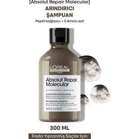 L'Oréal Professionnel Paris Serie Expert Absolut Repair Molecular Tüm Yıpranmış Saçlar İçin 300 ml Arındırıcı Şampuan