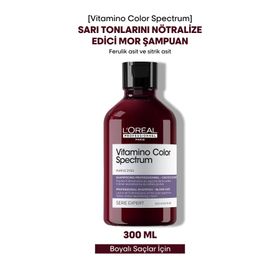 L'Oréal Professionnel Vitamino Color Spectrum 300 ml Sarı Saçlar İçin Sarı Tonlarını Nötralize Edici Mor Şampuan