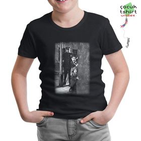 Lord Charlie Chaplin Siyah Erkek Çocuk T-shirt