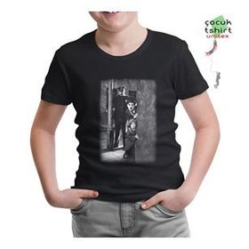 Lord Charlie Chaplin Siyah Erkek Çocuk T-shirt