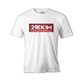 Lord T-Shirt 29 Ekim Cumhuriyet Bayramı Beyaz Erkek Tshirt