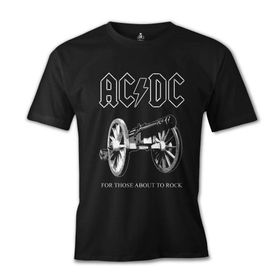 Lord T-Shirt AC DC - For Those About To Rock Cover Siyah Erkek T-shirt
