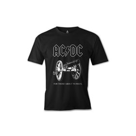 Lord T-Shirt AC DC - For Those About To Rock Cover Siyah Erkek T-shirt