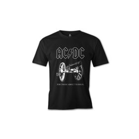 Lord T-Shirt AC DC - For Those About To Rock Cover Siyah Erkek T-shirt