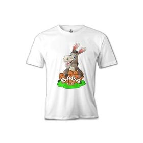 Lord T-Shirt Aile Baba Eşek Beyaz Erkek T-shirt