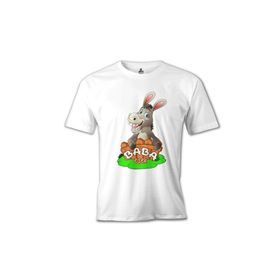 Lord T-Shirt Aile Baba Eşek Beyaz Erkek T-shirt