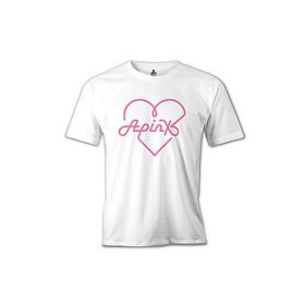 Lord T-Shirt Apink - Logo Kalp Beyaz Erkek T-shirt