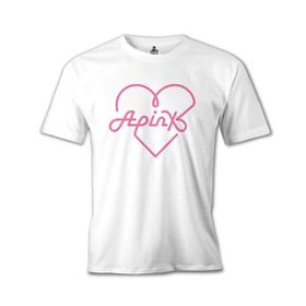 Lord T-Shirt Apink - Logo Kalp Beyaz Erkek T-shirt
