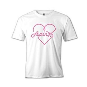 Lord T-Shirt Apink - Logo Kalp Beyaz Erkek T-shirt