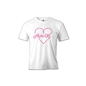 Lord T-Shirt Apink - Logo Kalp Beyaz Erkek T-shirt