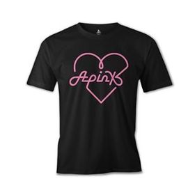 Lord T-Shirt Apink - Logo Kalp Siyah Erkek T-shirt