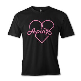 Lord T-Shirt Apink - Logo Kalp Siyah Erkek T-shirt