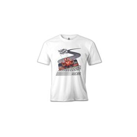 Lord T-Shirt Araba Yarış Beyaz Erkek T-Shirt