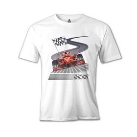 Lord T-Shirt Araba Yarış Beyaz Erkek T-Shirt