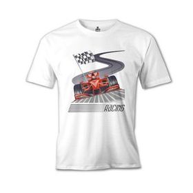 Lord T-Shirt Araba Yarış Beyaz Erkek T-Shirt