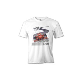 Lord T-Shirt Araba Yarış Beyaz Erkek T-Shirt