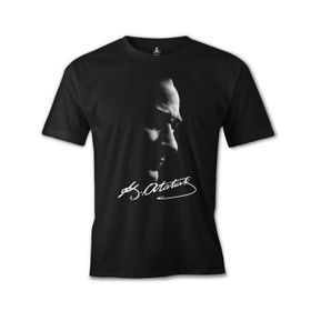 Lord T-Shirt Atatürk - Atatürk İmza Siyah Erkek T-shirt