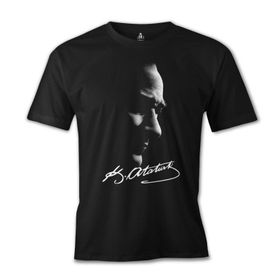 Lord T-Shirt Atatürk - Atatürk İmza Siyah Erkek T-shirt