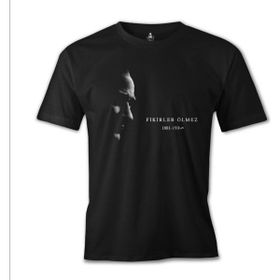 Lord T-Shirt Atatürk - Fikirler Ölmez Siyah Erkek T-shirt