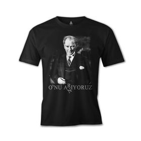 Lord T-Shirt Atatürk - Onu Arıyoruz. Anıyoruz Siyah Erkek T-shirt
