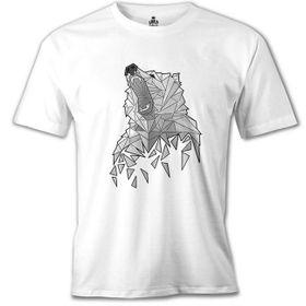 Lord T-Shirt Ayı Greyangles Beyaz Erkek T-Shirt