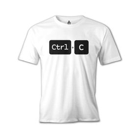 Lord T-Shirt Baba - Ctrl+C Beyaz Erkek T-shirt